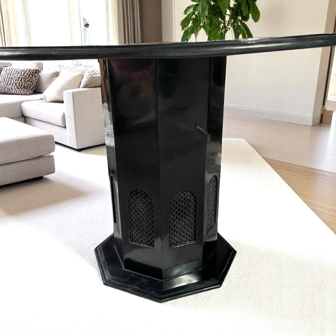 Black Marble Counter Height Table Perfect for Dining Space 